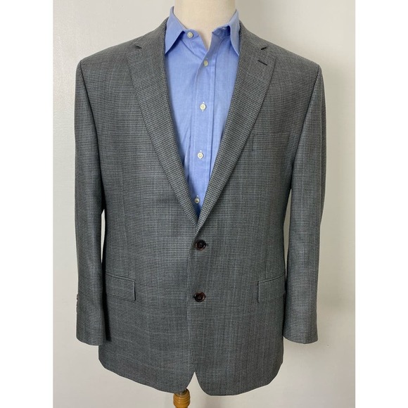Lauren Ralph Lauren Other - Lauren Ralph Lauren houndstooth plaid 2-button wool silk blazer sportcoat, 46R